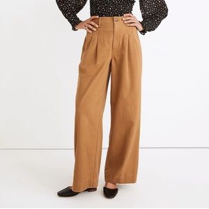Madewell Corwin Pleated Straight Pants - Size 4 - Toffee